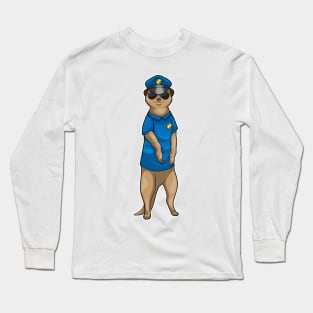 Meerkat Police Cop Sunglasses Long Sleeve T-Shirt